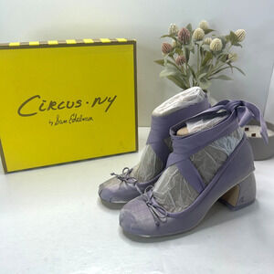 Circus NY Della Chunky Heel Wrap Heel Stardust Satin D3119S5900 Women's 6M NWB